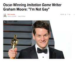 Graham Moore not gay