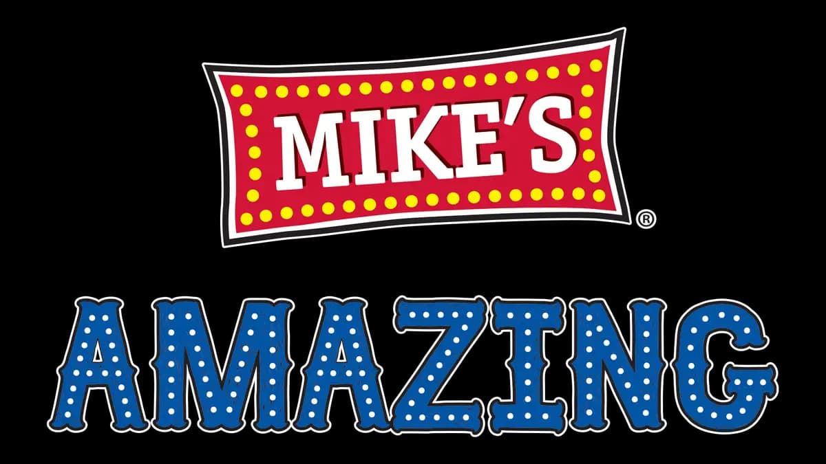 Graphic logo that reads: "Mike's Amazing"