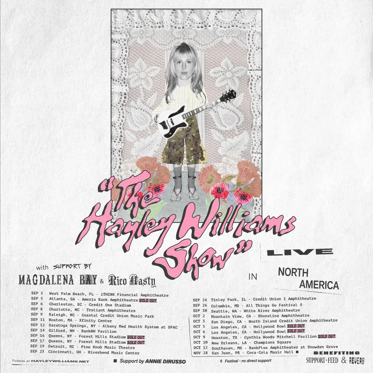 Image of Haley Williams poster with tour dates and text overlay that reads: "The Haley Williams Show"